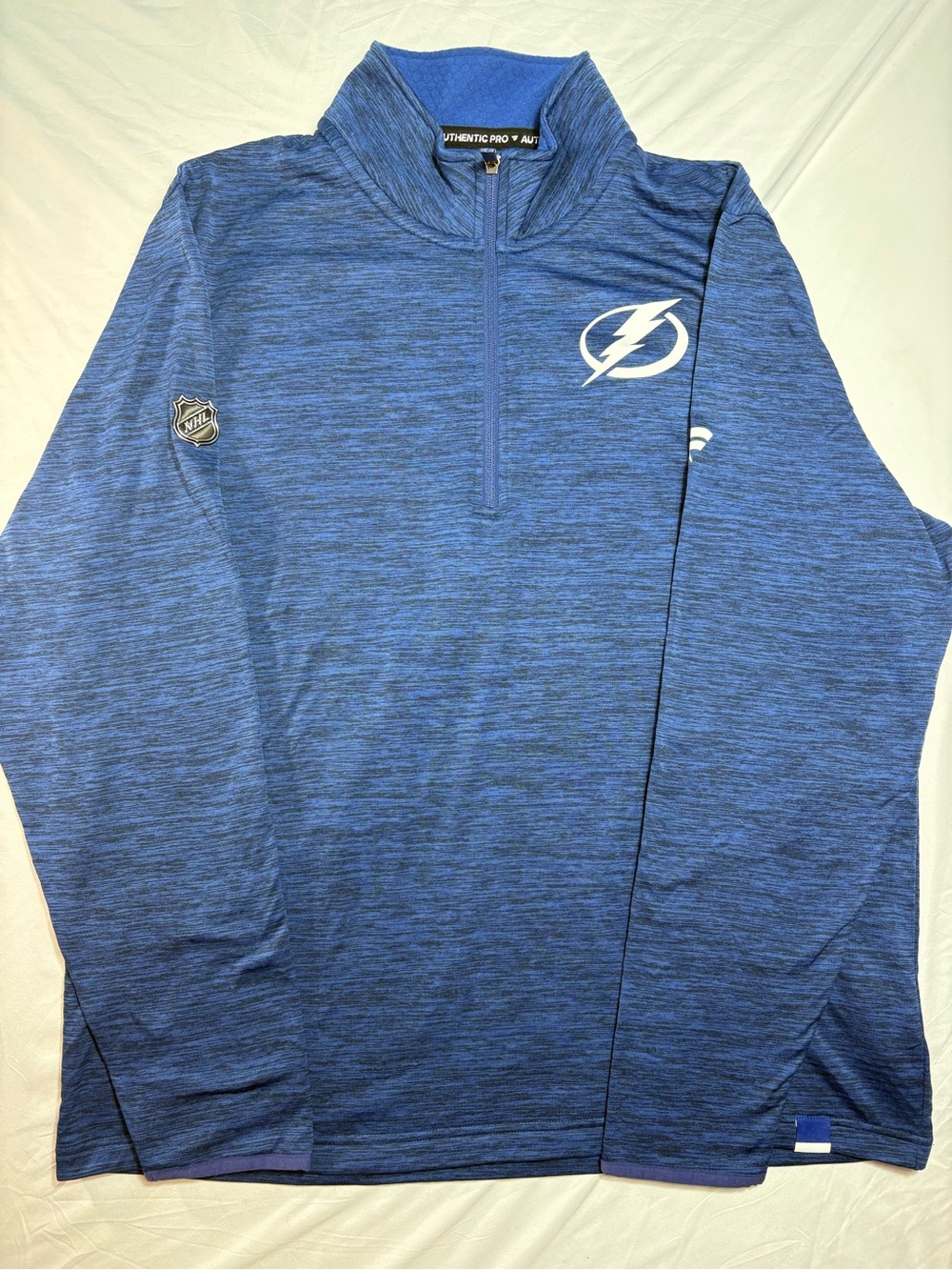 Fanatics authentic pro 1/4 zip men’s blue tamp bay lightning jacket pullover